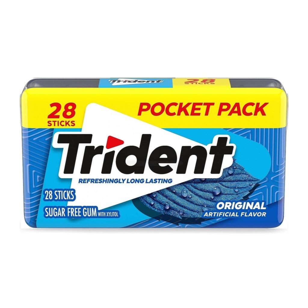 Trident Sugar Free Gum - Original Flavored 50.4g